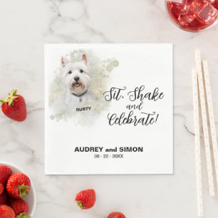 Sit, Shake & Celebrate West Highland Terrier Photo Napkin