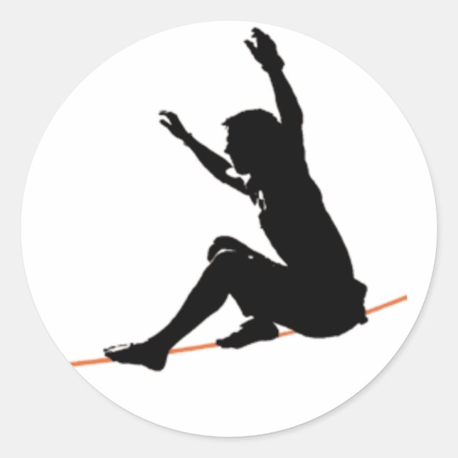 sit start on the line classic round sticker (Front)