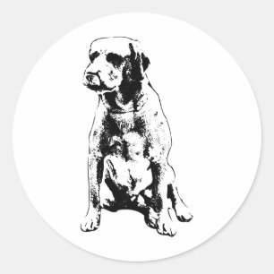 Sit. Stay. Stick. Classic Round Sticker