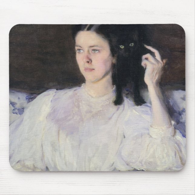 Sita and Sarita, or Young Girl with a Cat Mouse Pad (Front)