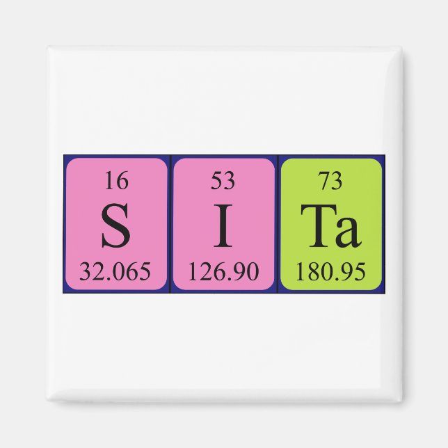 Sita periodic table name magnet (Front)
