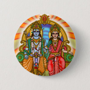 Sita Ram Devotional Button