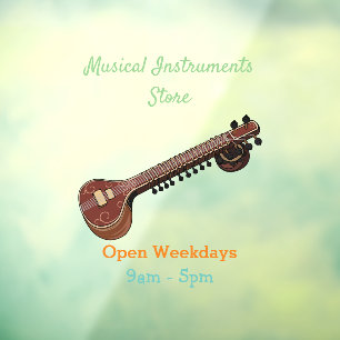 Sitar cartoon illustration