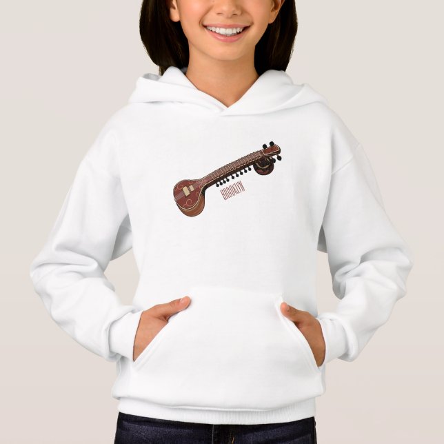 Sitar cartoon illustration (Front)