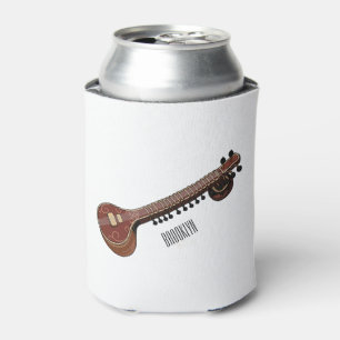 Sitar cartoon illustration can cooler