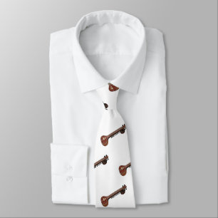Sitar cartoon illustration tie