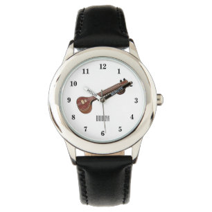 Sitar cartoon illustration watch