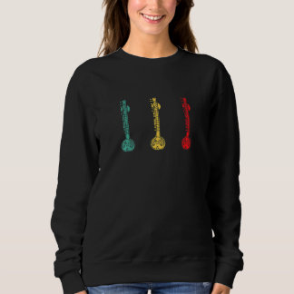 Sitar Instrument Indian Hindustani Music String In Sweatshirt