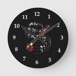 Sitar Round Clock