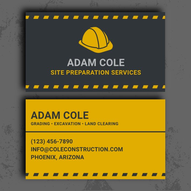 Site Preparation Services Professional Business Card (Creator Uploaded)
