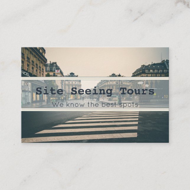 Site Seeing Tours business cards (Front)