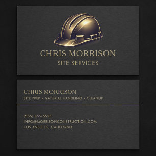 Site Services Hard Hat Professional Business Card