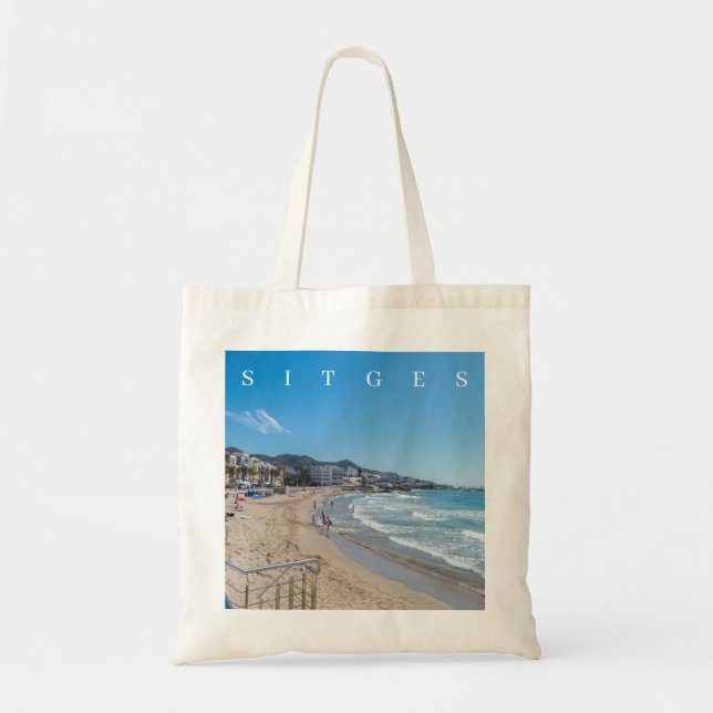 Sitges beach view tote bag (Front)