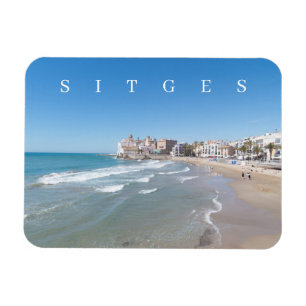 Sitges panoramic view fridge magnet