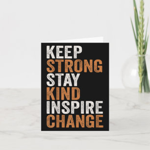 Sitive Message Keep Strong Stay Kind Vintage Motiv Card