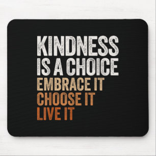 Sitive Message Retro Kindness Vintage Motivational Mouse Pad