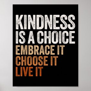 Sitive Message Retro Kindness Vintage Motivational Poster