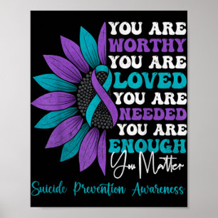 Sitive Motivational Suprt Suicide Prevention Aware Poster