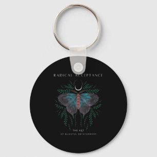 Sitive Retro Butterfly Moon Tee _ Graphic Growth M Key Ring