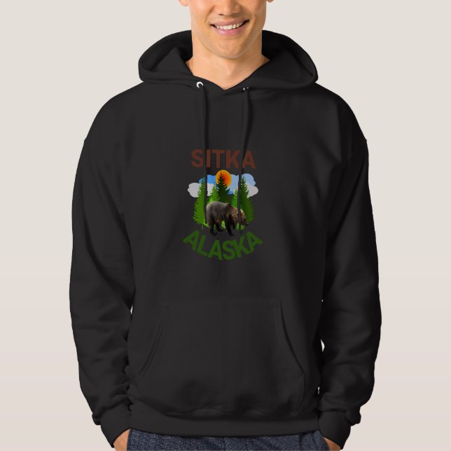 Sitka Alaska Bear Adventure Cruise Vacation Hoodie (Front)