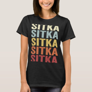 Sitka Alaska Sitka AK Retro Vintage Text T-Shirt