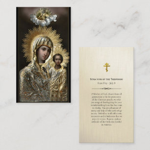 Sitka Icon of the Theotokos Prayer Card