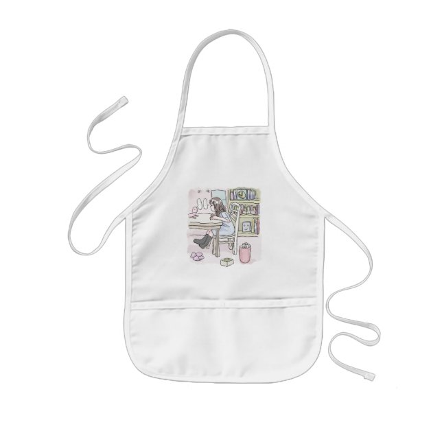 Sitting at my desk kids apron (Front)
