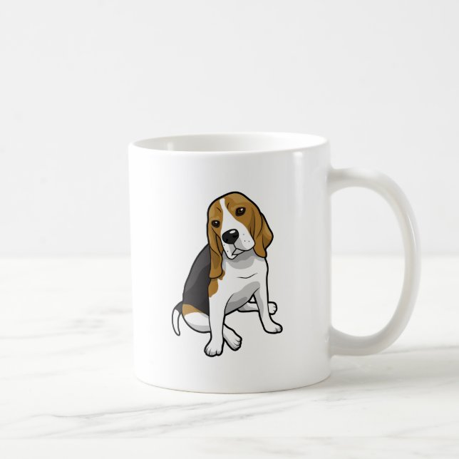 Sitting Beagle Coffee Mug (Right)