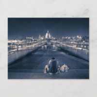 Sitting before St. Paul's Cathedral, London