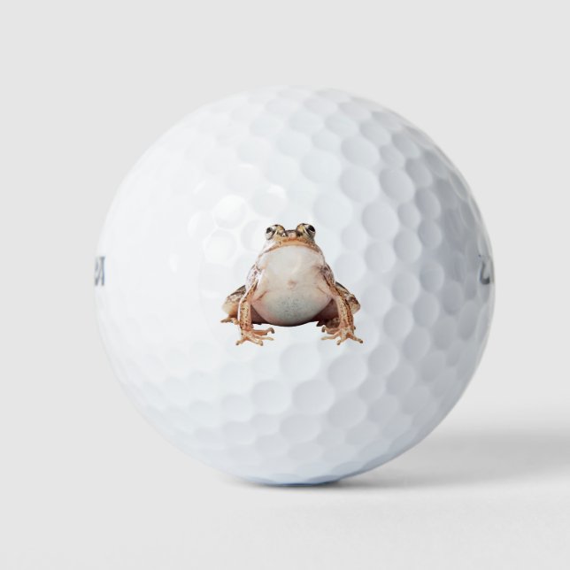 Sitting brown toad golf balls (Front)