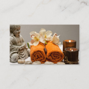 Sitting Buddha Meditative Spa Scene Kraft Business Card