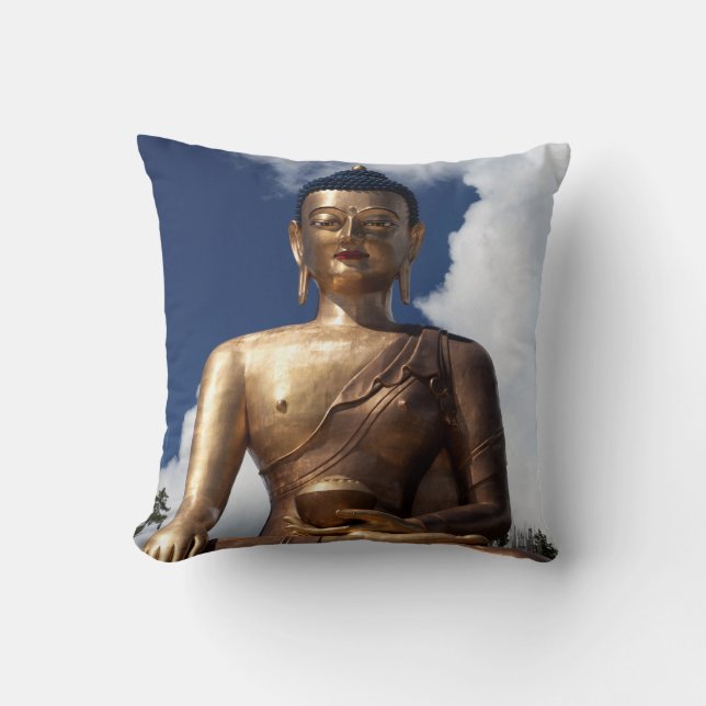 Sitting Buddha Statue Cushion (Front)