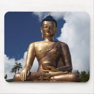 Sitting Buddha Statue Mouse Pad