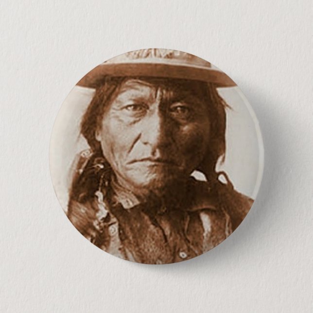 Sitting Bull 6 Cm Round Badge (Front)