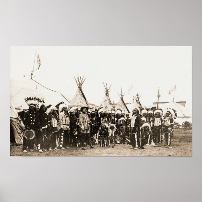 Sitting Bull & Buffalo Bill Group Picture Poster (Front)