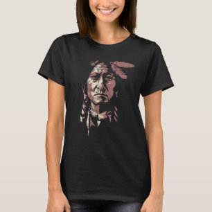 sitting bull native american chief indian warrior T-Shirt