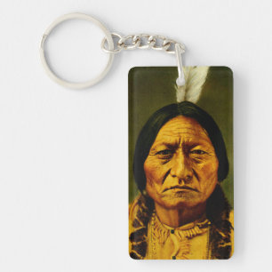 Sitting Bull Native American First Nations Chief Key Ring