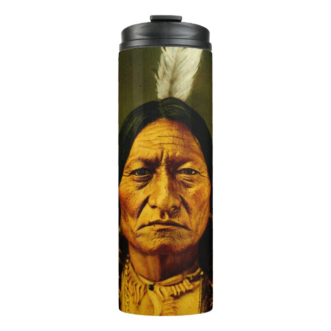 Sitting Bull Native American First Nations Chief Thermal Tumbler (Front)