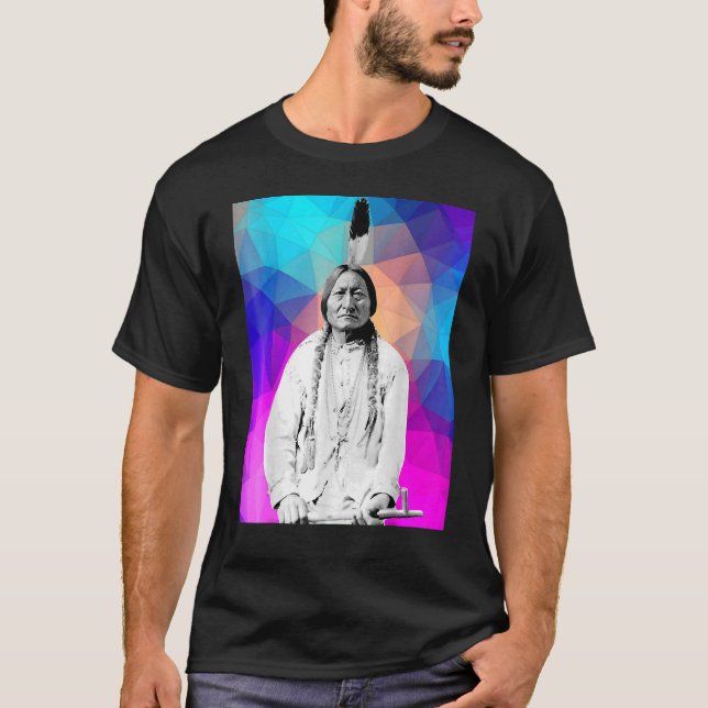 Sitting Bull Native American Indian Chief Lakota T-Shirt (Front)