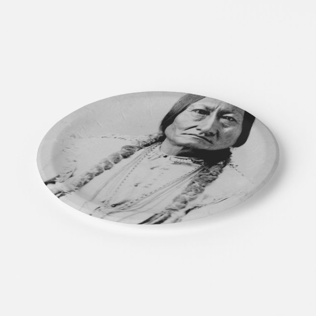 Sitting Bull Paper Plate (Angled)