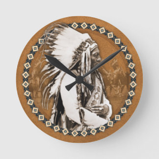 Sitting Bull Wall Clock