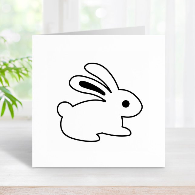 Sitting Bunny Rabbit Colour Me Rubber Stamp (Creator Uploaded)