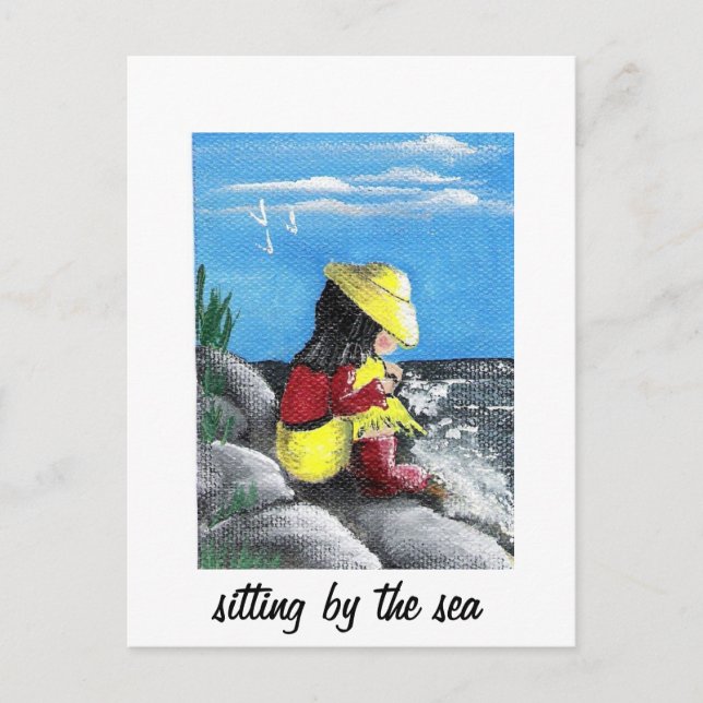 Sitting by the Sea Postcard (Front)