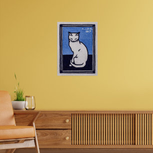 Sitting cat  by Julie de Graag  Poster