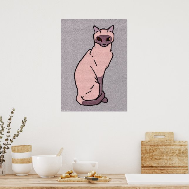 Sitting Cat by Julie de Graag  Poster (Kitchen)