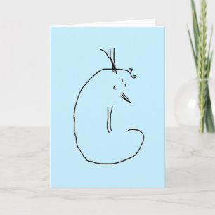 Sitting cat card
