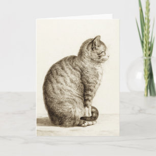 Sitting cat - Jean Bernard Card
