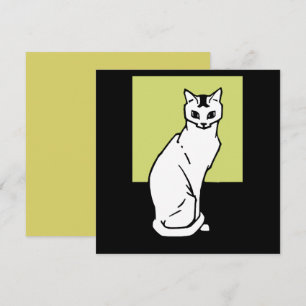Sitting Cat Julie de Graag Art Nouveau Invitation