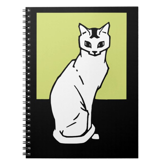 Sitting Cat Julie de Graag Art Nouveau Notebook (Front)