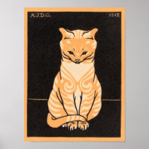 Sitting Cat Print, Value Poster Paper (Matte)